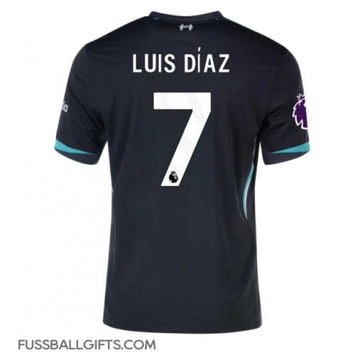 Liverpool Luis Diaz #7 Fußballbekleidung Auswärtstrikot 2024-25 Kurzarm